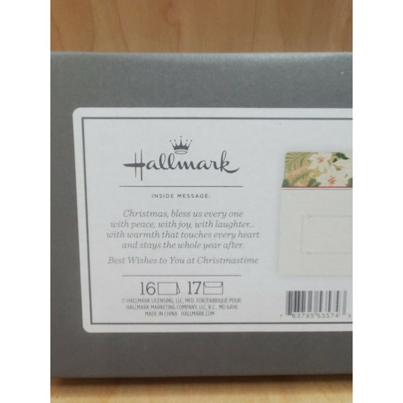 Hallmark Christmas Cards MERRY CHRISTMAS White Poinsettias Elegant, 16 Cards - Picture 3 of 5